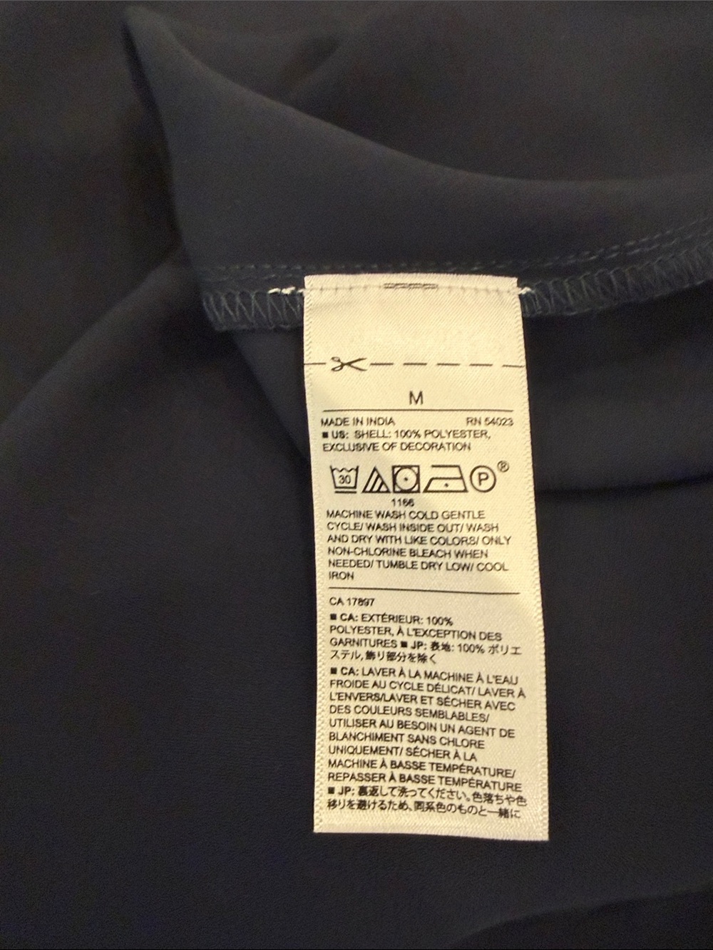 Banana Republic Dark Navy Sleeveless Button-Down Blouse - Picture 6 of 7